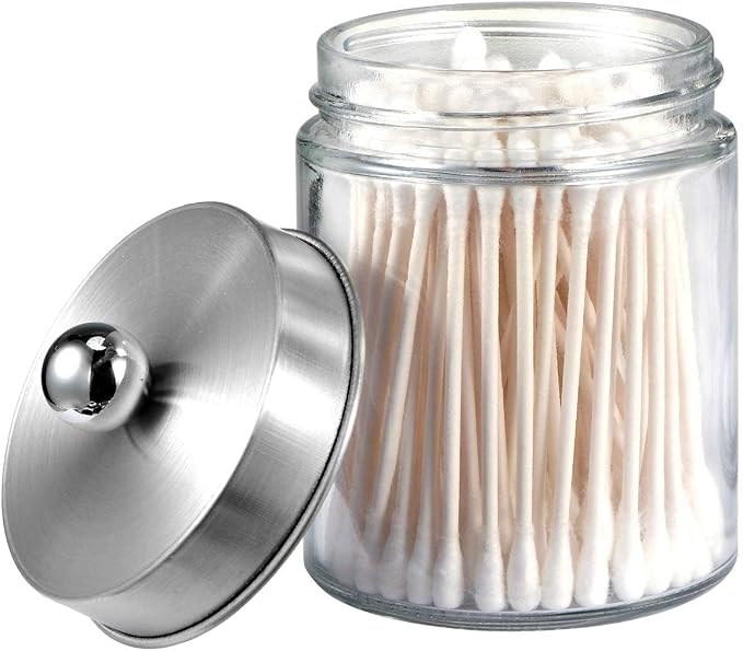 Amolliar Apothecary Jars Bathroom Vanity Organizer -Countertop Canister Jar - Image 2