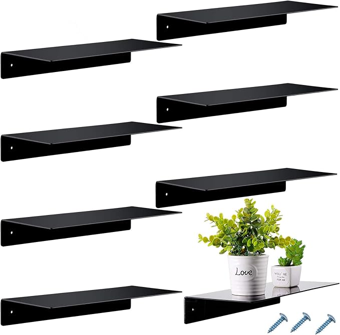 Blulu 8 Pcs Acrylic Floating Shelves by Blulu