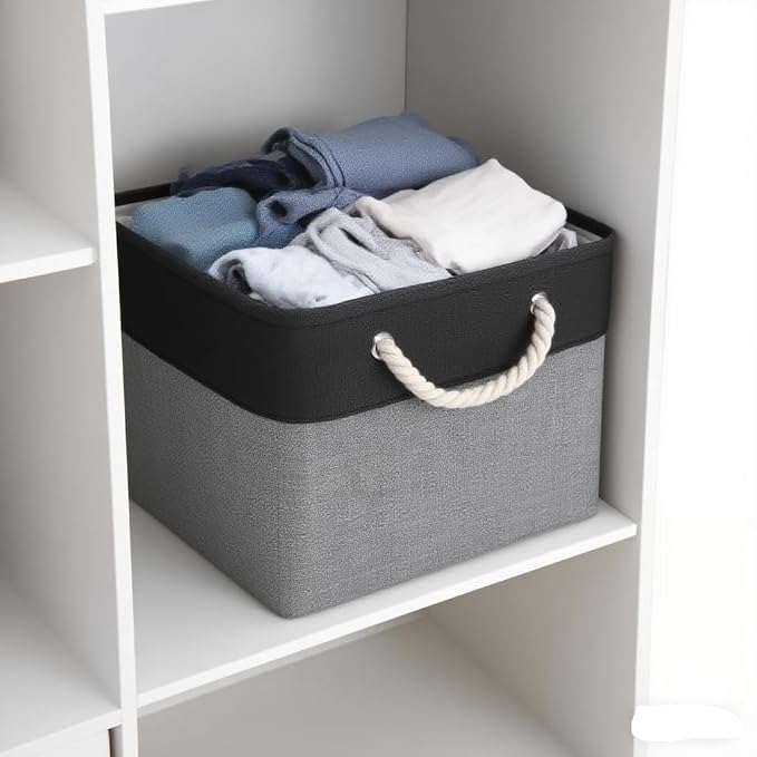 Cube Storage Bins, Collapsible Fabric Storage Cubes Bins, 11 Inch Cube Storage - Image 4