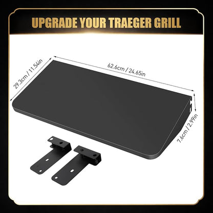 QuliMetal for Traeger Grills BAC362 Folding Front Shelf– Steel Grill Accessory - Image 2