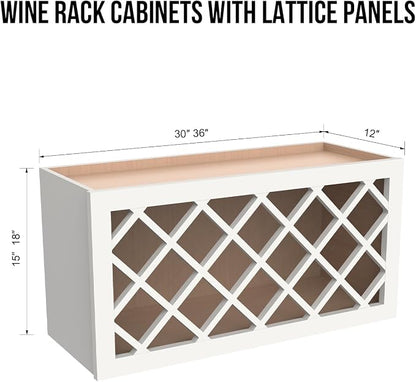 Origami Solid Wood RTA Wine Bottle Rack Wall Cabinet - Image 3