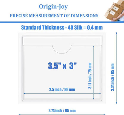 Origin-Joy 25 PCS Self-Adhesive Index Label Pockets - Image 2