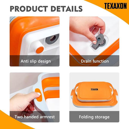 8L/16L BBQ Prep Tub with Cutting Board, Lid & Complimentary Mitts/Gloves – - Image 4