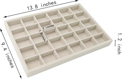Stratalife 30 Grid Jewelry Organizer Tray, Stackable Drawer Earring Organizer - Image 6