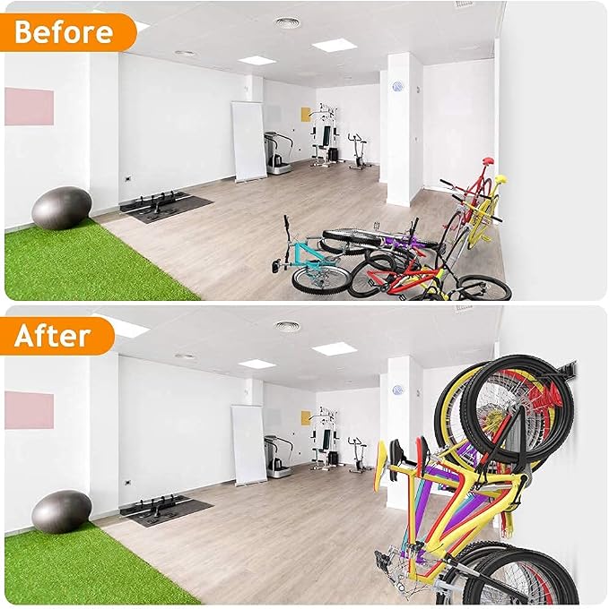 TORACK Bike Storage Rack, 6 Bike Racks & 5 Hooks - Image 8