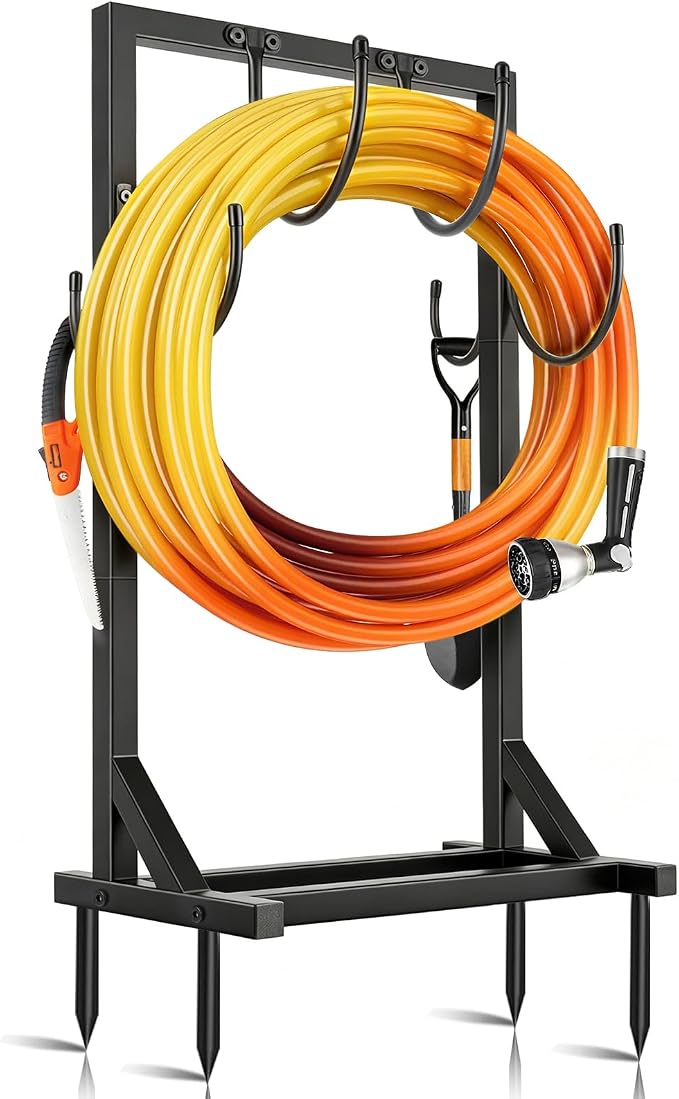 Garden Hose Holder Stand, BOLITE Heavy Duty Metal Hose Hanger, Holds 150ft | by Bolite