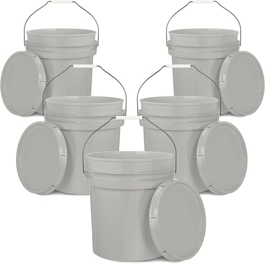 EconoHome 5-Gallon Grey Bucket Pail Container by EconoHome