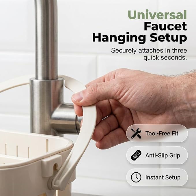 Foldable Hanging Kitchen Sink Drain Basket, 2026 Upgraded Space Saving Sink - Image 5