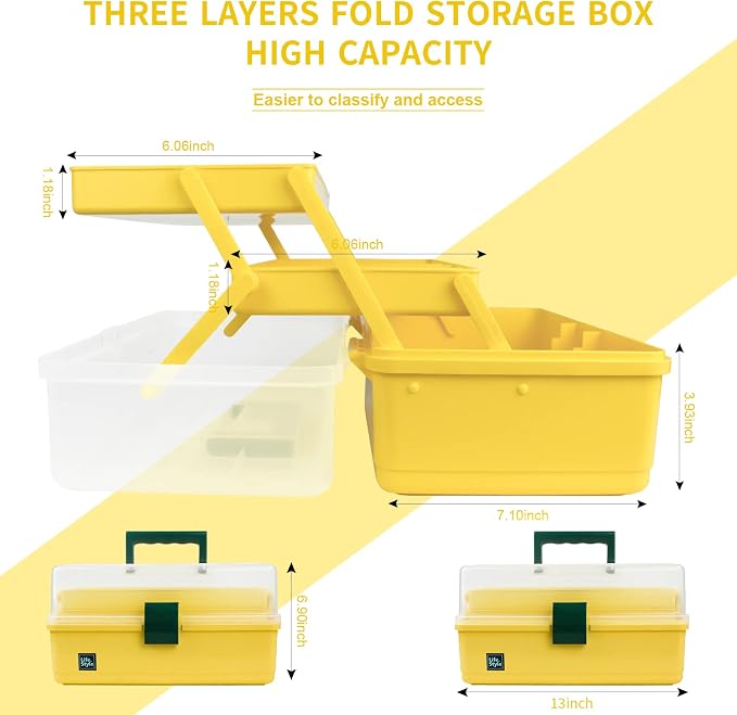 Creahaus 13 inch Art Craft Organizer Storage Box - Image 2
