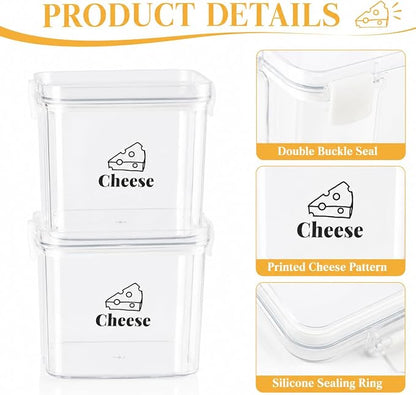 2 Pack Cheese Container for Refrigerator Airtight Creamer Container - Image 2