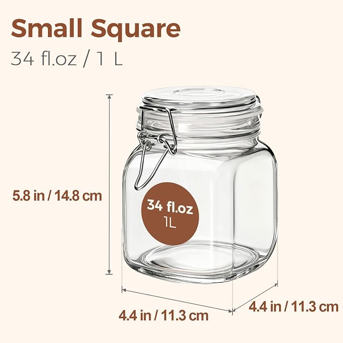 ComSaf Airtight Glass Canister Set of 3 - Image 3