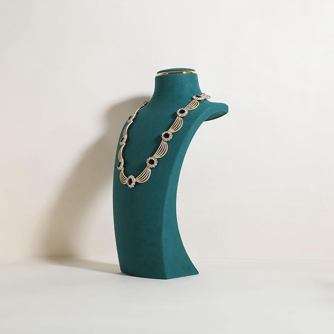 velvet necklace display stand, necklace display holder by CHISTORJewelrydisplaystands