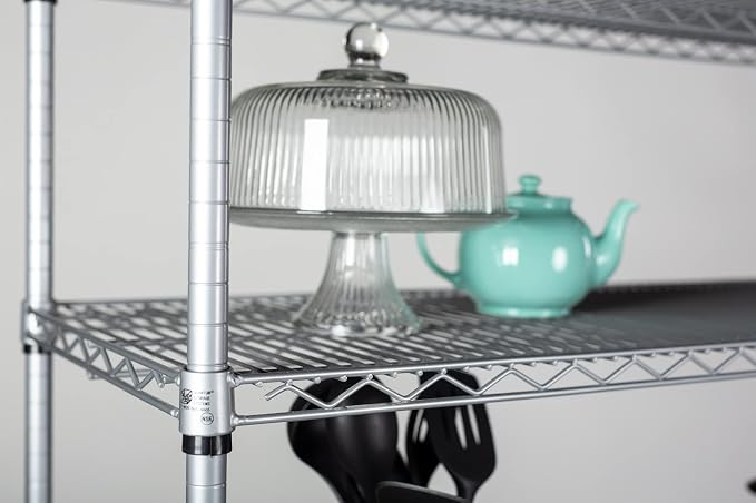 Omega 21" Deep x 72" Wide x 54" High 3 Tier Gray Starter Shelving Unit - Image 5