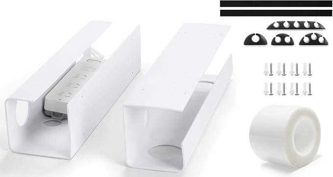 ZhiYo 2 Pack Large Capacity Cable Management Tray, Under Desk Cable Tray 31.5in - Image 7