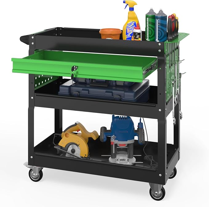 3 Tier Rolling Tool Cart on Wheels by Thechoiceofanewgeneration