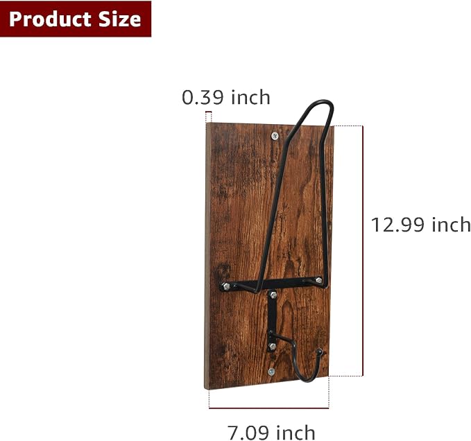 Wooden Motorcycle Helmet Holder, Wall Mount Helmet Rack - Image 4