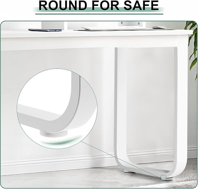 55 Inch Reversible L Shaped Desk - Image 6