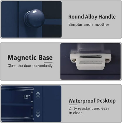 TaoHFE Blue Bathroom Over The Toilet Storage Cabinet | Wall Medicine Cabinet - Image 9