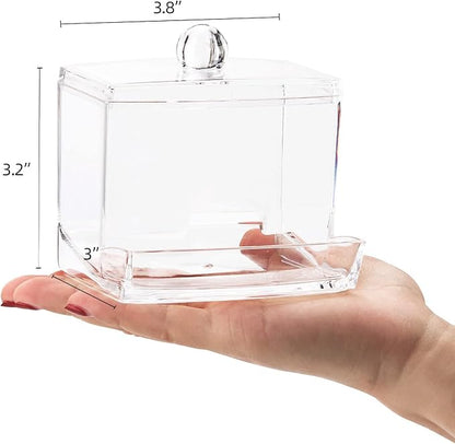 Tbestmax 2 Pack 10oz Qtip Dispenser Big Clear Qtip Holder, Bathroom Container - Image 3