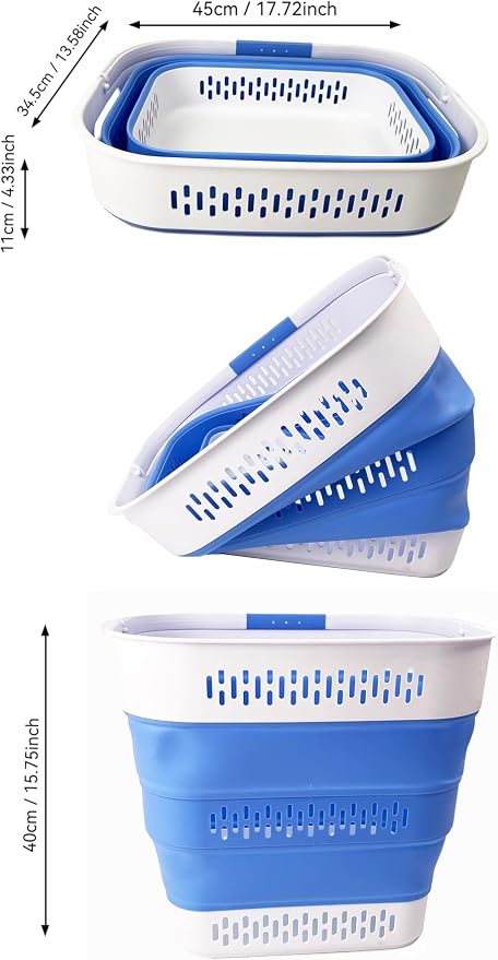 SAMMART 40L Collapsible Plastic Laundry Basket - Image 7