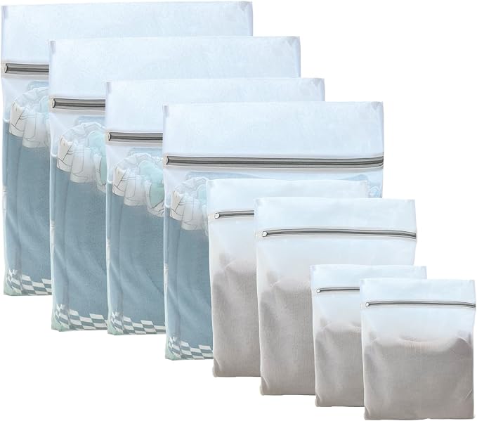 8 Pcs Mesh Laundry Bags for Delicates | Durable, Safe Wash Bags for Washing by Unknown