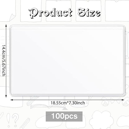 Chinco 100 Self Adhesive Pocket Index Card Pockets Index Card Holder Storage - Image 2