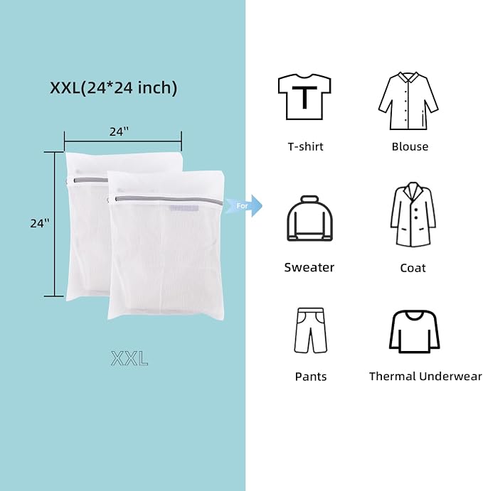 GOGOODA Mesh Laundry Bags for Delicates Durable Protective Wash Bags | Travel - Image 3