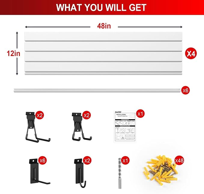 Garage Slatwall Panel Wall Organizer - Image 2