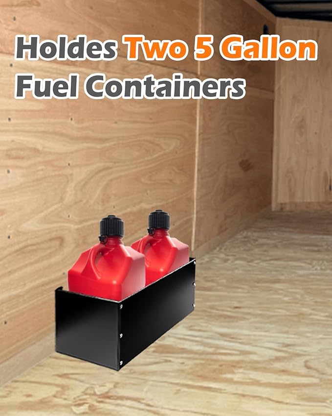 Fuel Jug Holder Rack, Gas Can Mount fits Two 5 Gallon Fuel Containers - Image 5