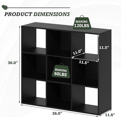 9 Cube Storage Organizer, Reversible Bookcase Shelf, Open Cube Bookshelf - Image 3