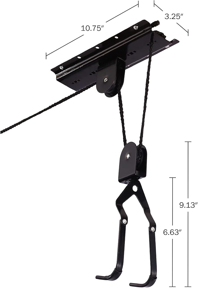 Bike Hanger - Overhead Hoist Pulley System - Secure Garage Ceiling Storage by - Image 3