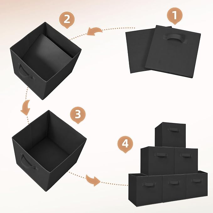 STORAGE MANIAC Storage Cubes, 11 Inch Collapsible Storage Bins - Image 6