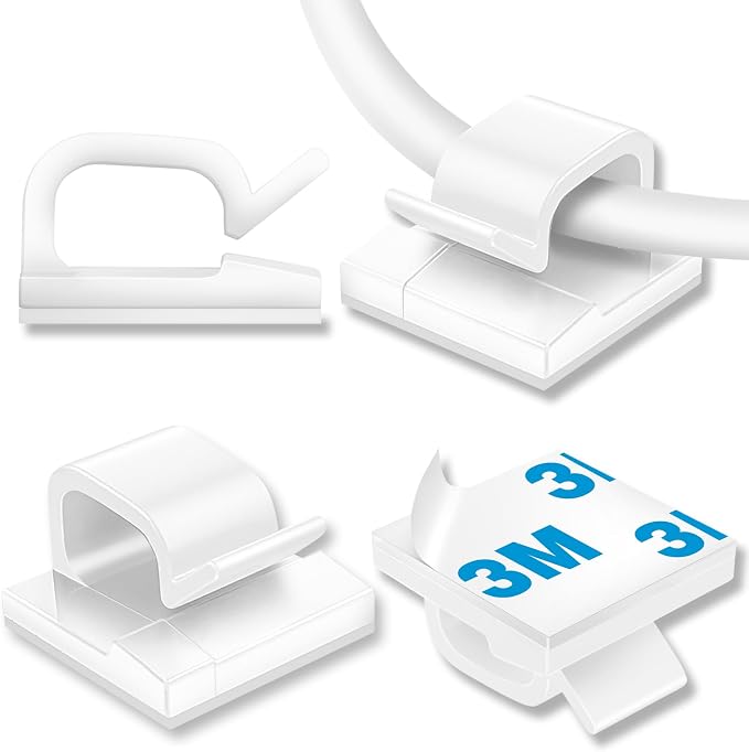 130 Pcs Cable Clips, Adhesive Cable Organizer Cord Holder Wire Clip Wire by suoundey