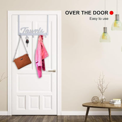 Azmoncy Over The Door Hooks, Towel Rack - Image 5