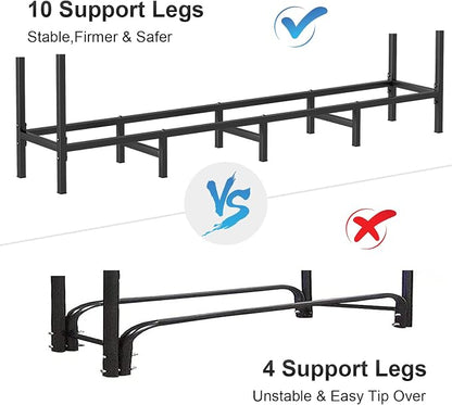 5.3ft Outdoor Indoor Firewood Rack Holder - Image 3