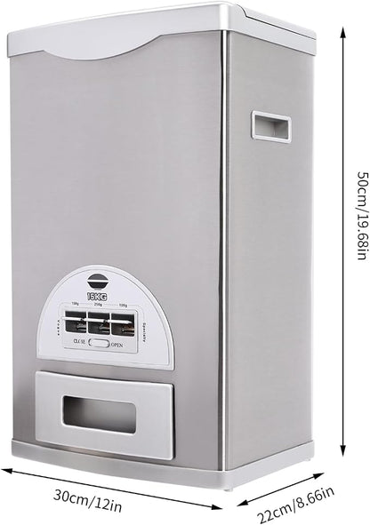 33lbs Cereal Dispenser Countertop, Rice Dispenser Container Machine Organizer - Image 2