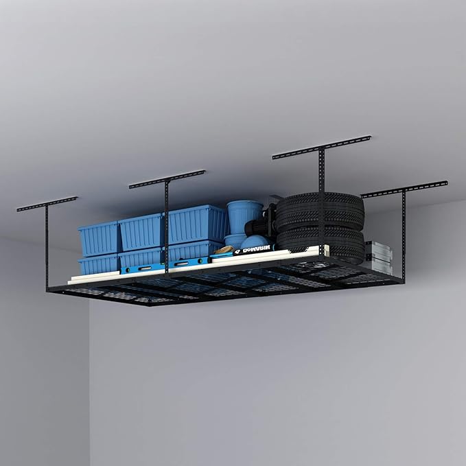FLEXIMOUNTS Pro 4x8 Overhead Garage Storage Rack, Adjustable Storage - Image 2