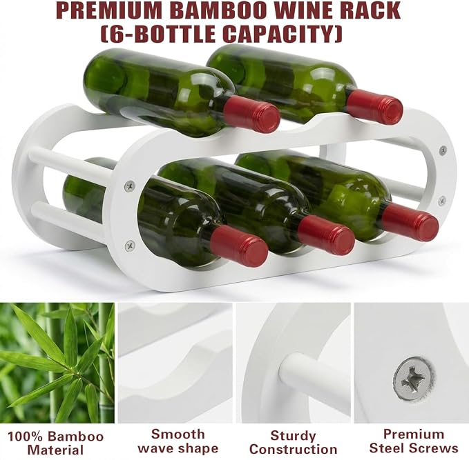 PEKER Wine Rack – Small Countertop Wine Rack & Wine Bottle Holder - Image 3