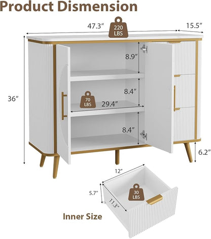 47.3" Modern Buffet Cabinet - Image 2