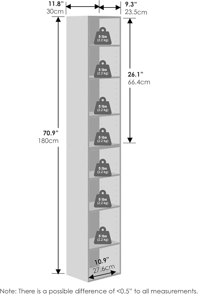 Furinno PASIR 8-Tier Closet Organizers and Storage, Open Shelf, Storage - Image 2