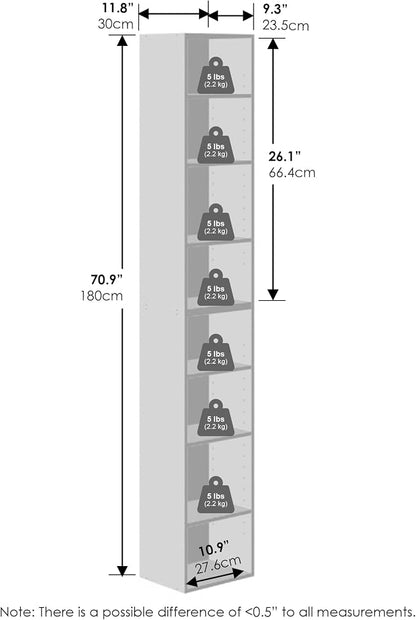 Furinno PASIR 8-Tier Closet Organizers and Storage, Open Shelf, Storage - Image 2