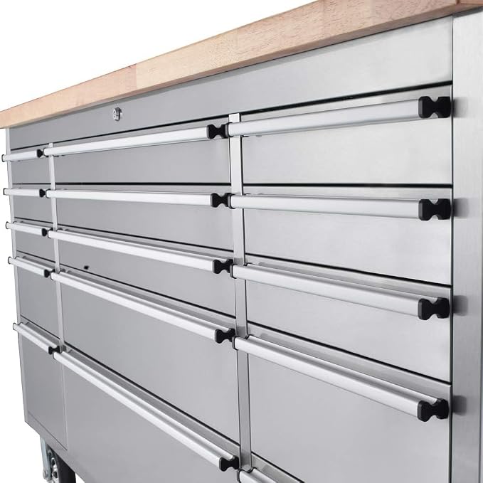 72" Stainless Steel Rolling Tool Chest - Image 3