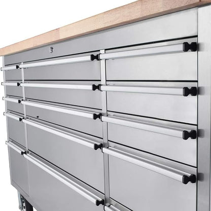 72" Stainless Steel Rolling Tool Chest - Image 3