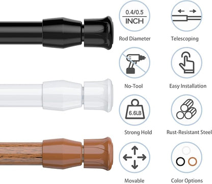 AIZESI Spring Tension Curtain Rods Short Tension Rod - Image 2