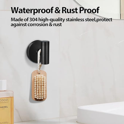Kruodop Towel Hooks for Bathroom, 2 Packs Wall Mount Towel Holder, Bronze Matte - Image 5