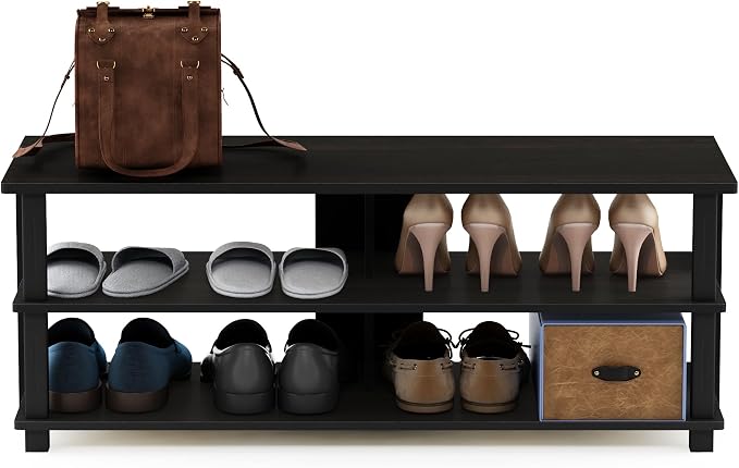 Furinno Turn-N-Tube Shoe Rack, 3-Tier Shoe Organizer, Compact Shoe Storage - Image 4