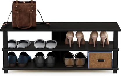 Furinno Turn-N-Tube Shoe Rack, 3-Tier Shoe Organizer, Compact Shoe Storage - Image 4