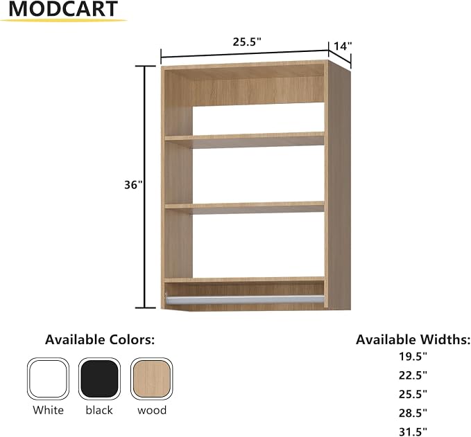 Medium Double Hanging Closet Unit, Modular System Organizer - Image 2