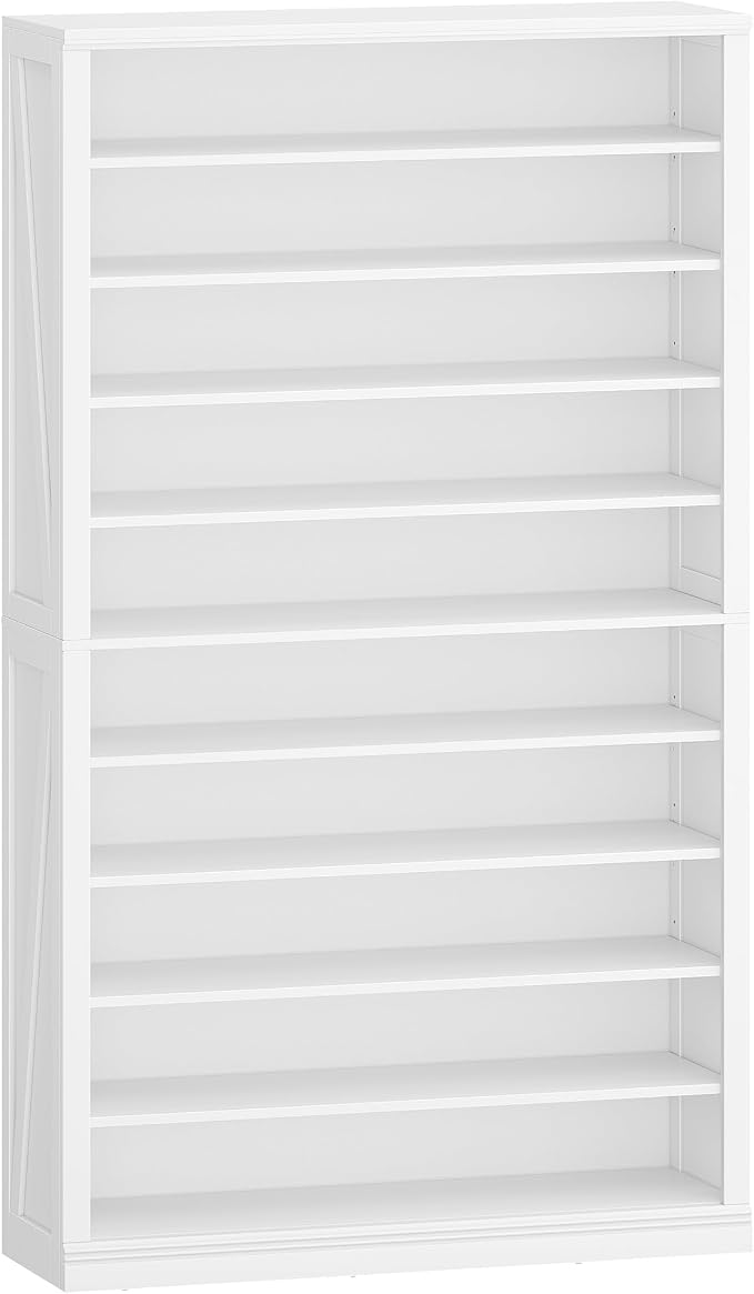 Hzuaneri Shoe Storage Cabinet, 10 Tiers Farmhouse Tall Shoe Cubby Organizer | - Image 9