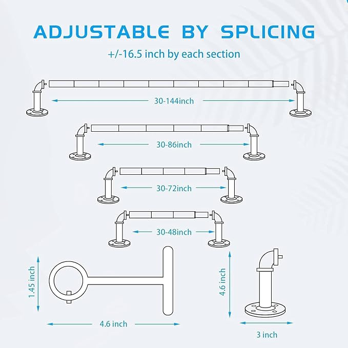 Industrial Curtain Rod, Curtain Rods - Image 6